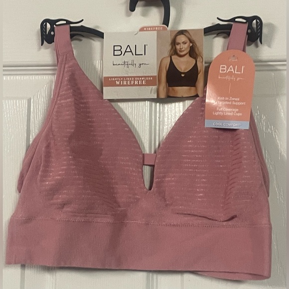 Bali Wireless Rose Tea Pink Seamless Comfort Stretch Bra Size Small NWT! - Picture 6 of 10